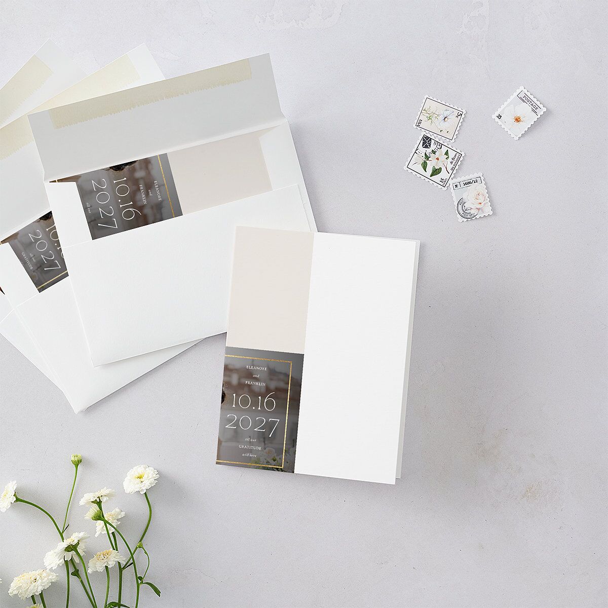Baroque Border Thank You Cards — view 2