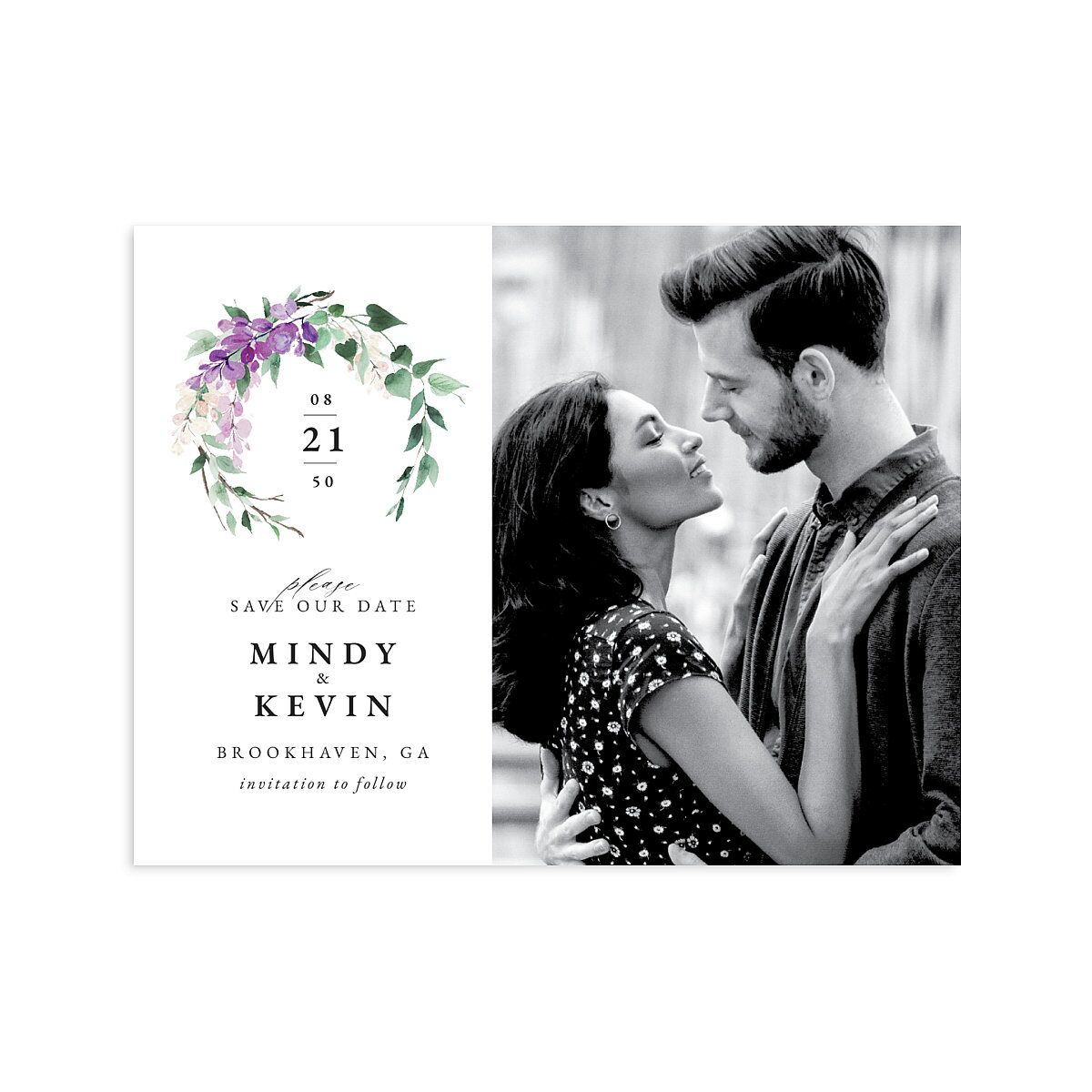 Romantic Wisteria Save the Date Petite Cards