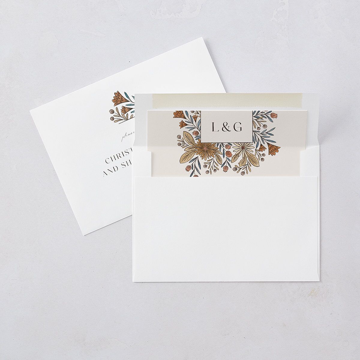 Timeless Wildflowers Save The Date Cards Terracotta Signature smooth Blank No Standard