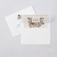 Timeless Wildflowers Save The Date Cards Terracotta Signature smooth Blank No Standard