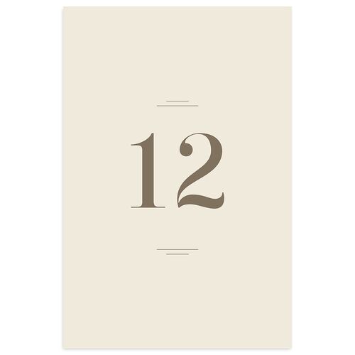 Country Club Table Numbers Linen Signature