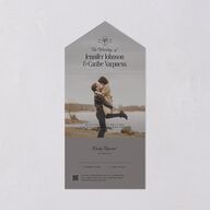 Vintage Romantic Photo All-in-One Wedding Invitations Medieval Grey Signature Light Both Recipient and Return Addresses No