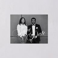 Old Money Save the Date Petite Cards Champagne Signature smooth Blank No Standard