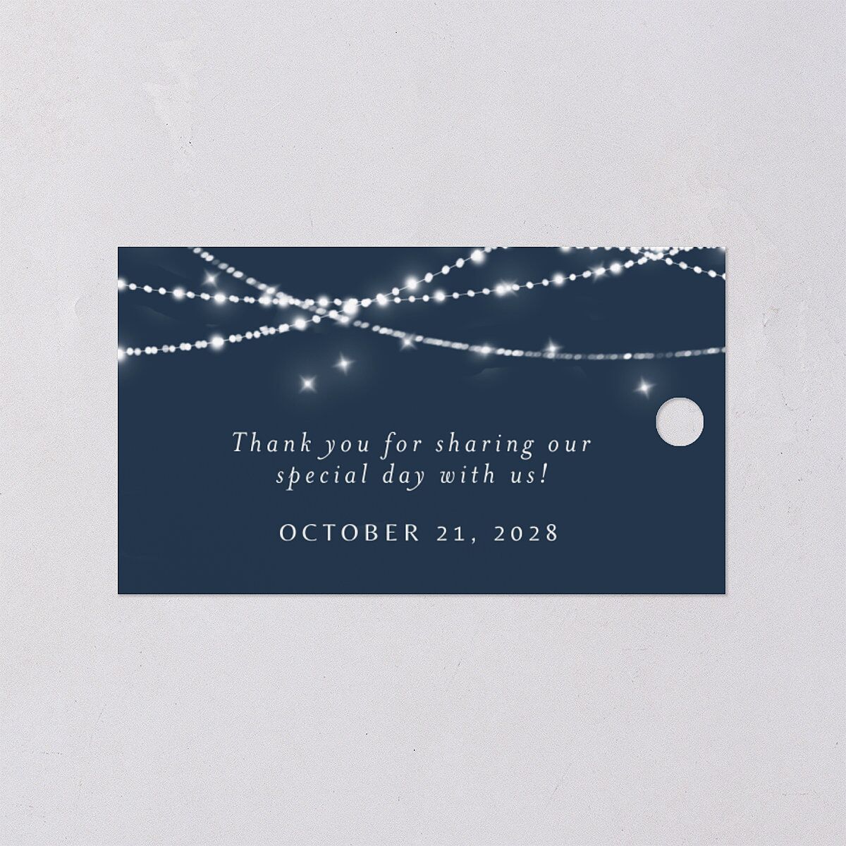 Elegant Lights Favor Gift Tags Moody Blue Signature