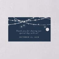 Elegant Lights Favor Gift Tags Moody Blue Signature