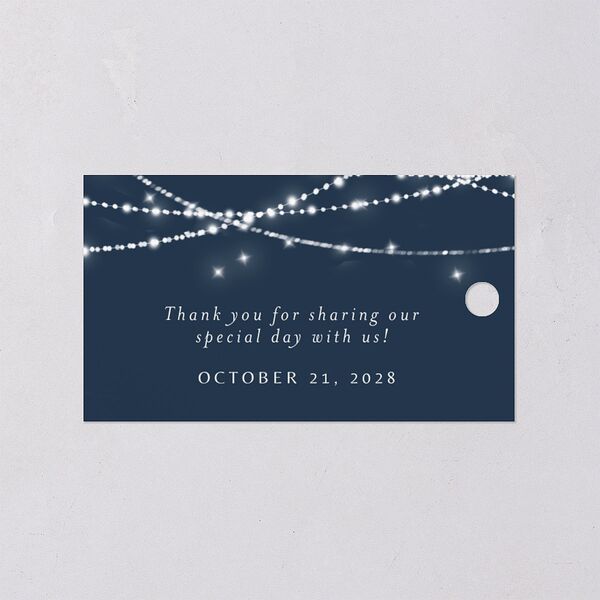 Elegant Lights Favor Gift Tags Moody Blue Signature