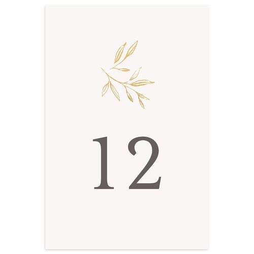 Shining Sprig Table Numbers Gold Mist Signature