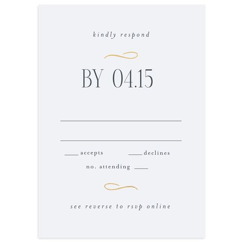 Metropolitan Wedding Response Cards Gold Midnight Navy Signature Standard