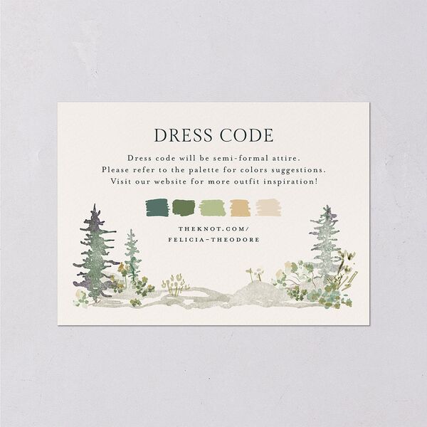 Elegant Mountain Border Wedding Enclosure Cards Meadow Signature Standard