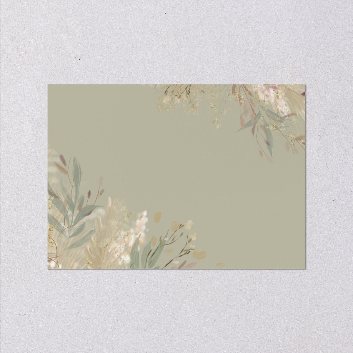 Ethereal Pampas Wedding Response Cards Gold Thyme Signature