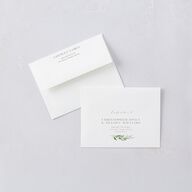 Greenery Laurel Thank You Card Envelopes Thyme Standard White Both Recipient and Return Addresses Signature