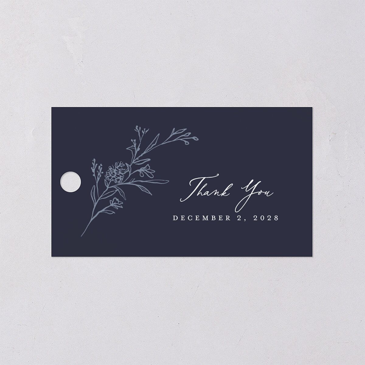 Romantic Branches Favor Gift Tags Navy Signature