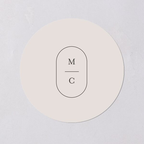 Southern Oak Tree Wedding Stickers Pure White Circle