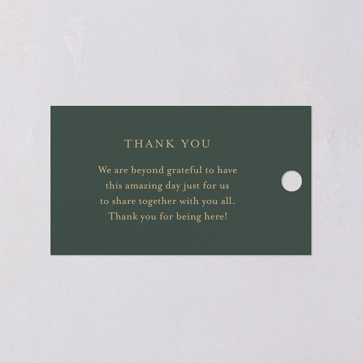 Gilded Sprigs Favor Gift Tags Dark Emerald Signature