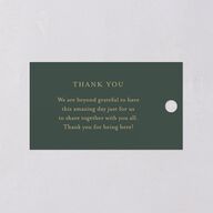 Gilded Sprigs Favor Gift Tags Dark Emerald Signature