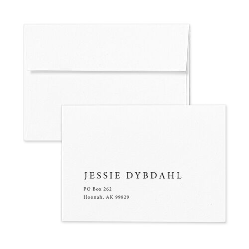 Natural Palette Wedding Response Card Standard Envelopes White Slate Return Address Signature Standard