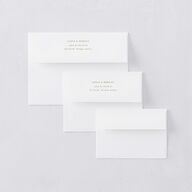 Southern Spanish Moss Save the Date Petite Card Envelopes White Pure White Both Recipient and Return Addresses Signature Standard