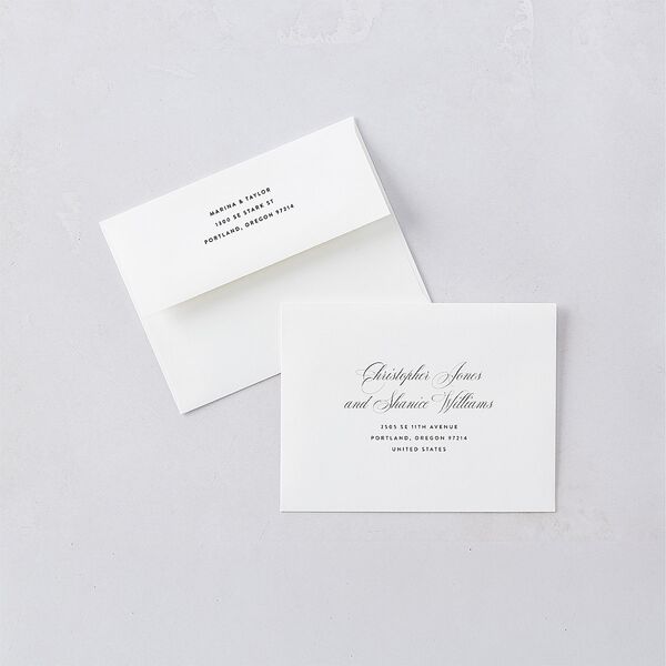 Vintage Classic Photo Save the Date Petite Cards Midnight Signature smooth Blank No Standard