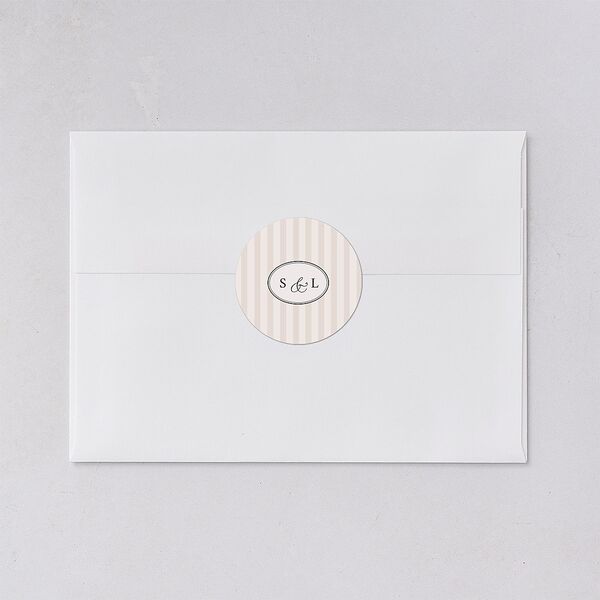 Your Own Classic Italian Venue Wedding Stickers Pure White Circle
