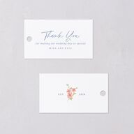 Fairytale Wildflower Crest Favor Gift Tags Pure White Signature