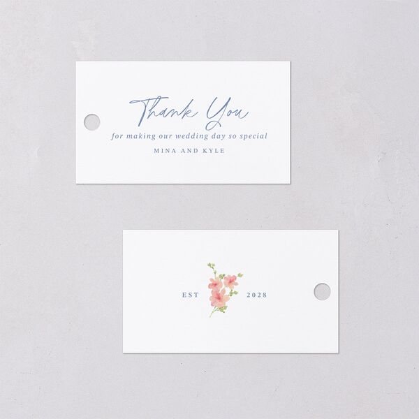 Fairytale Wildflower Crest Favor Gift Tags Pure White Signature