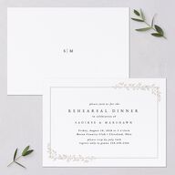 Dainty Frame Rehearsal Dinner Invitations Pure White Signature Blank