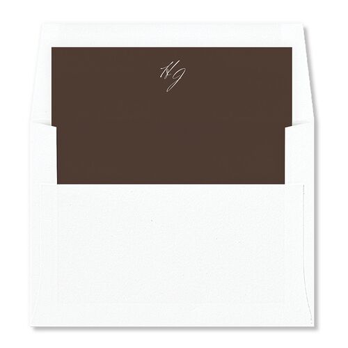 Elegant Swans Envelope Liners Sepia Standard