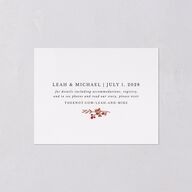 Leafy Monogram Hoop Save the Date Petite Cards Pure White Signature smooth Blank No Standard