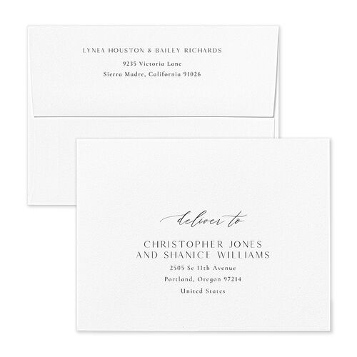 Botanical Lemon Thank You Card Envelopes White Buttercup Both Recipient and Return Addresses Signature Standard