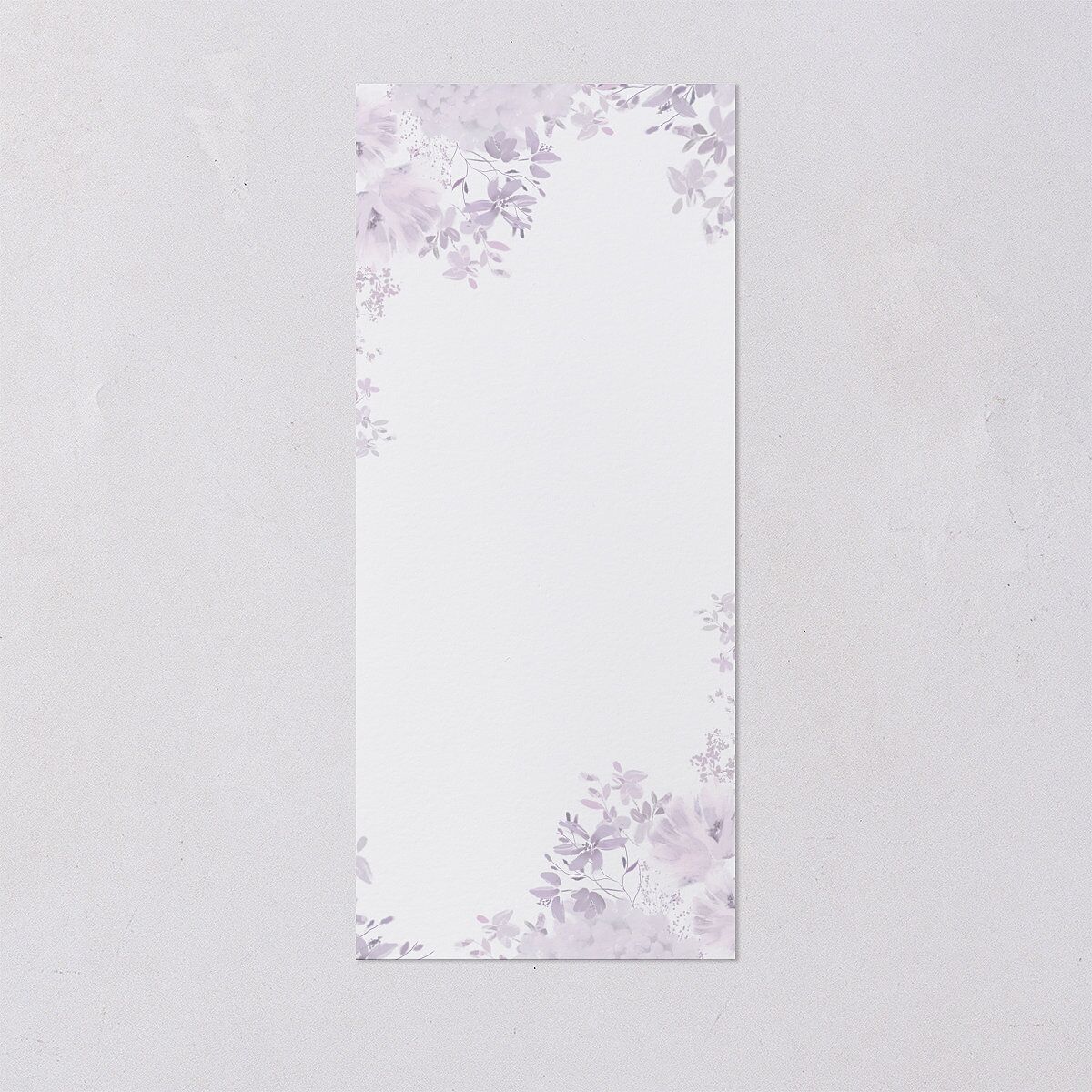 Monochrome Blooms Menus Gold Sheer Lilac Signature