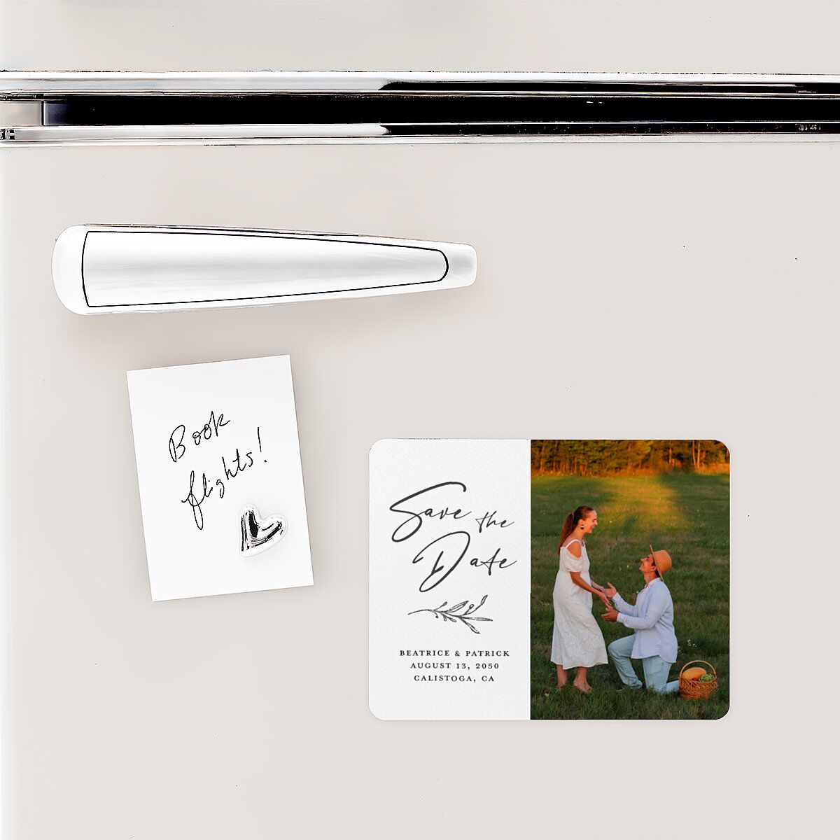 Rustic Setting Save The Date Magnets Medieval Grey Magnet Paper