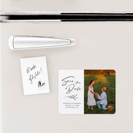 Rustic Setting Save The Date Magnets Medieval Grey Magnet Paper