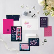 Las Vegas Love Save the Date Cards Rose Pink Signature smooth Blank No Standard