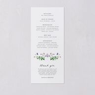 Enchanted Wildflower Wedding Programs Sheer Lilac Signature