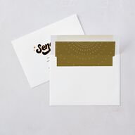 Disco Love Save the Date Cards Umber Signature smooth Blank No Standard