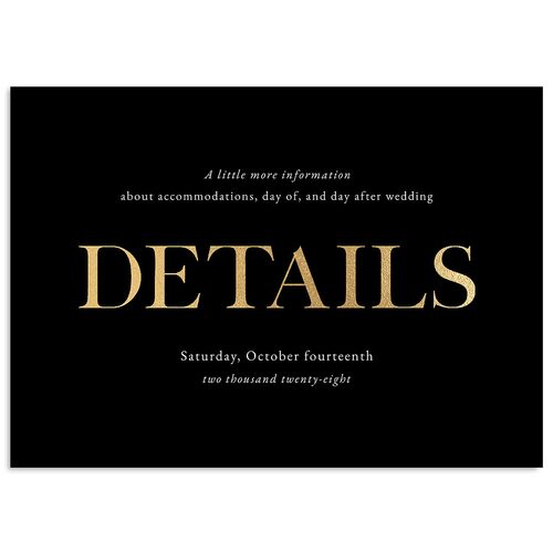 Classically Stated Wedding Enclosure Cards Midnight Gold Signature Standard