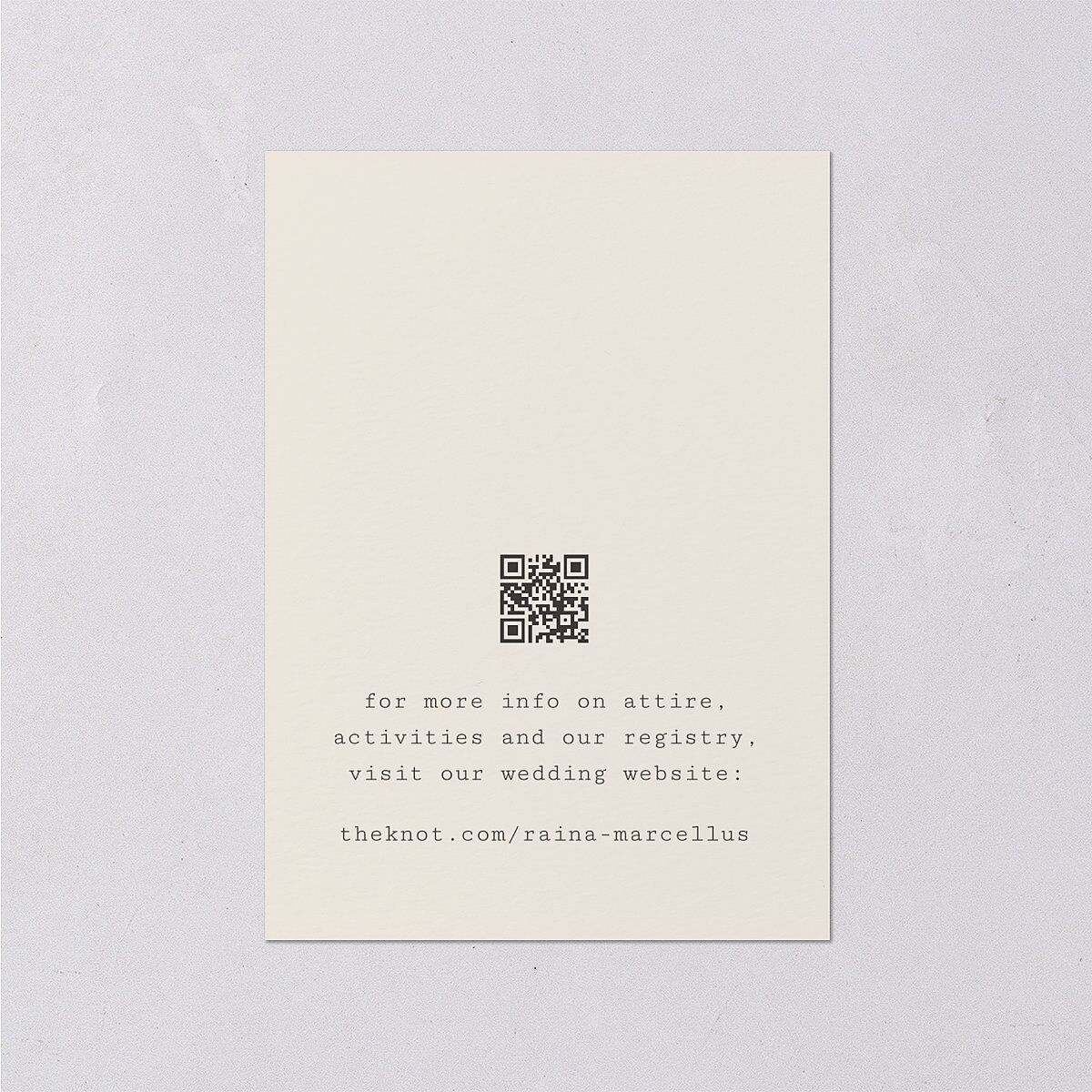 Handwritten Year Wedding Enclosure Cards Linen Signature Standard