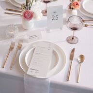 Modern Photograph Place Cards Mist Signature