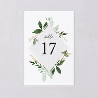 Leafy Frame Table Numbers Hunter Green Signature