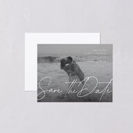 Gilded Corner Save the Date Petite Cards Pure White Signature smooth Blank No Standard