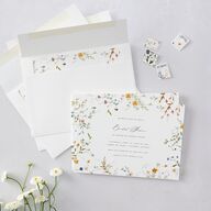 Dainty Wildflowers Bridal Shower Invitations Sunflower Signature Blank Standard