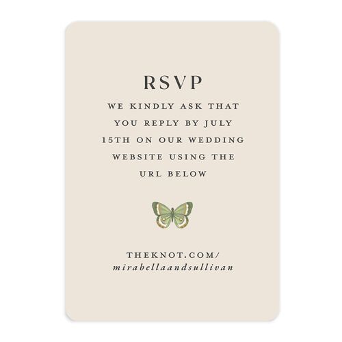 Whimsical Wildflower Garden QR Code RSVP Cards Linen Signature Rounded