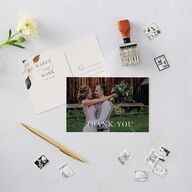 Southern Magnolia Thank You Postcard Mist