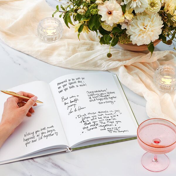 Botanical Citrus Garden Guest Books Rose Gold