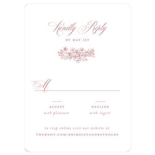 Elegant Antique Toile Frame Wedding Response Cards by Bridgerton Dahlia Signature Rounded