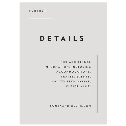 Simply Modern Wedding Enclosure Cards Dusty Blue Signature Standard