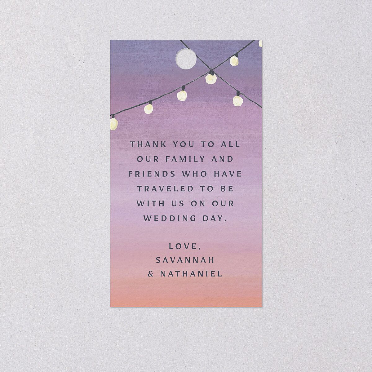 Vintage Island Favor Gift Tags Rose Gold Signature