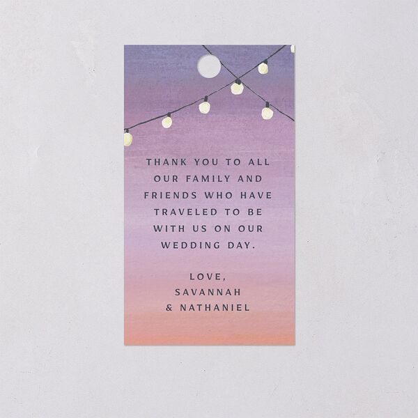 Vintage Island Favor Gift Tags Rose Gold Signature