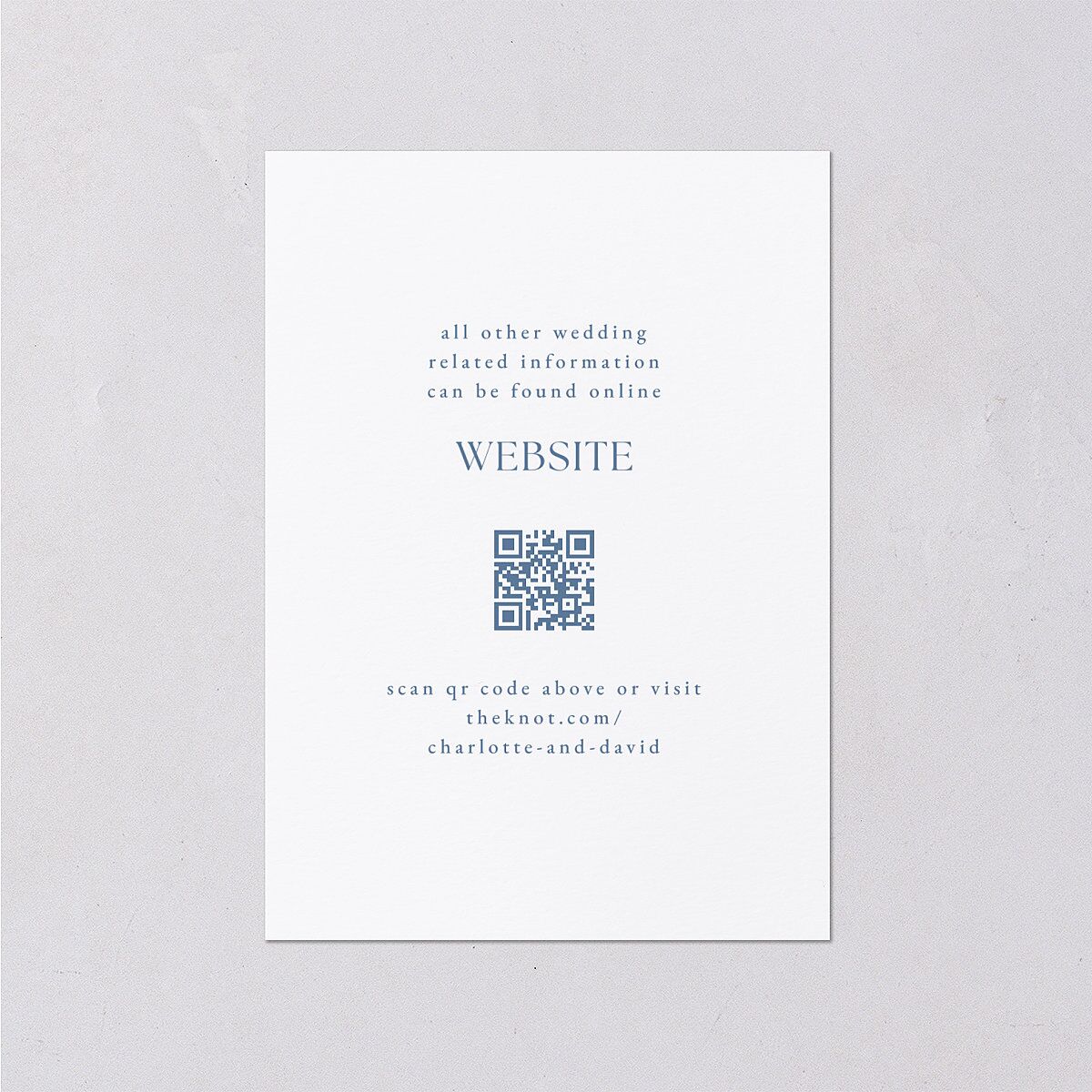 Vintage Bow Wedding Enclosure Cards Regency Blue Signature