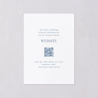 Vintage Bow Wedding Enclosure Cards Regency Blue Signature